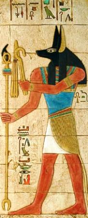 Anubis with symbols
