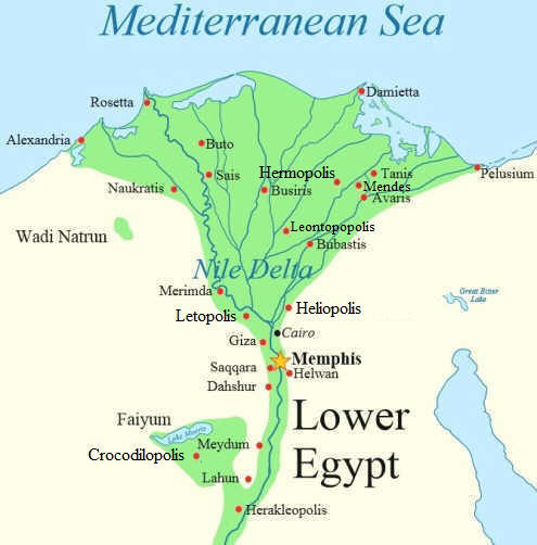 Map of Lower Egypt