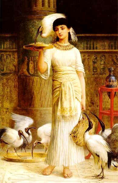 Priestess of Thoth and the sacred ibis
